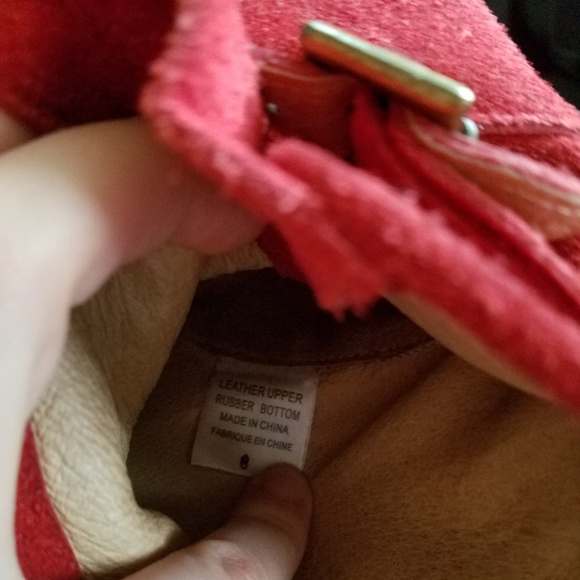 RARE! Red suede Jeffrey Campbell moto boots - Picture 7 of 8